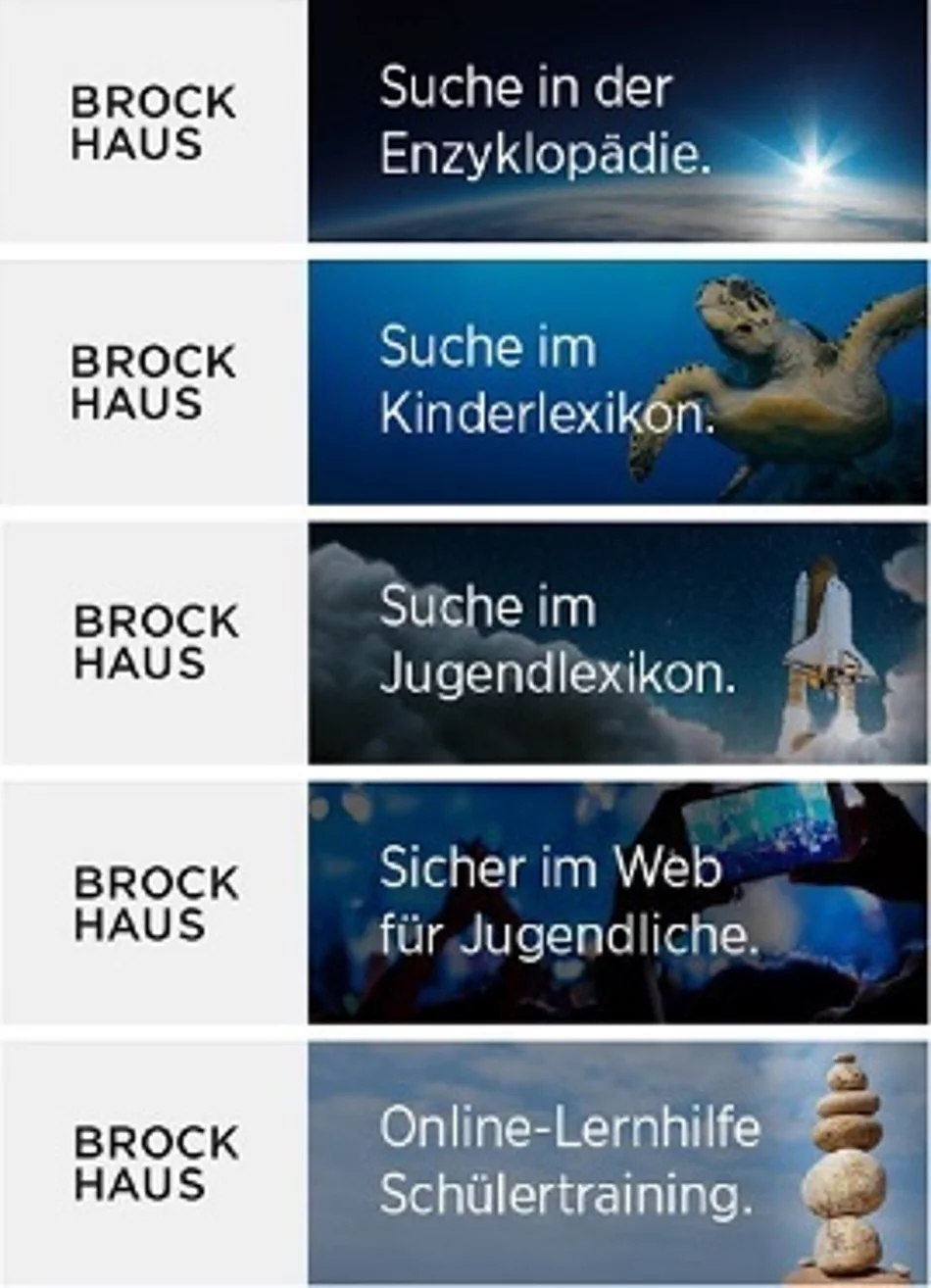 Werbebanner für den digitalen Brockhaus