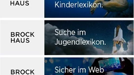 Werbebanner für den digitalen Brockhaus